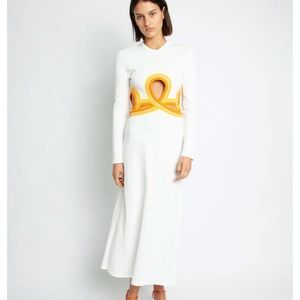 LOOPED MULTI BIND VERNER LONG SLEEVE RIB DRESS
